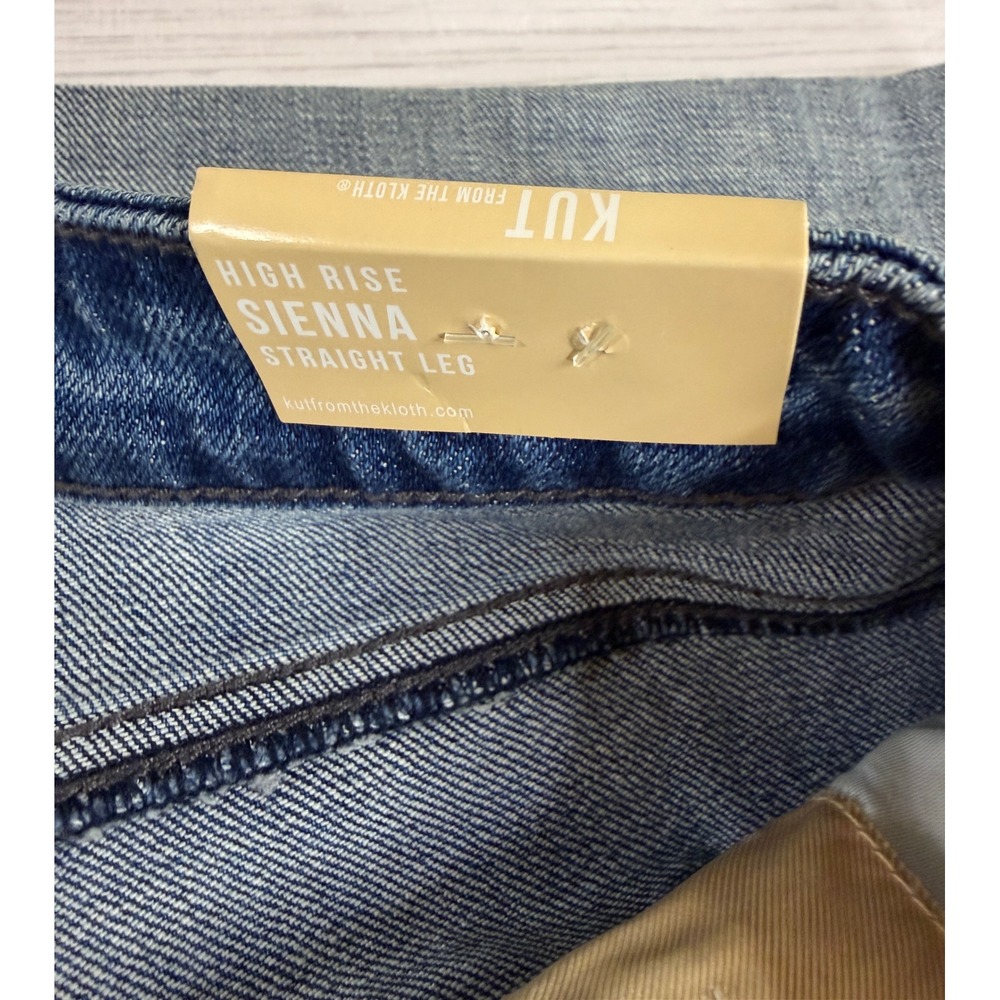 KUT from the Kloth Sienna High Rise Straight Leg Jeans 22W Hallowed Blue - Picture 7 of 10